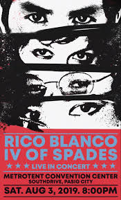 Tell me something when the rain falls on my face how do you quickly replace it with a golden. Rico Blanco Iv Of Spades In 2021 Gig Posters Blanco Poster