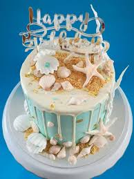 Give the party a feminine touch with a trendy pink and gold theme—one of our most popular! This Beach Themed Sweet Sixteen Cakes N Such By Elves ÙÛØ³Ø¨ÙÚ©