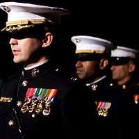 U.S. Marines and sailors aboard the USS Arlington (LPD-24)