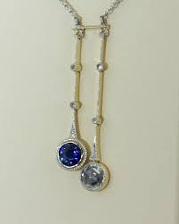 The valentine's negligee february 9, 2017 holidays, home decor. Negligee Necklace With Blue Sapphire Rose Cut Diamonds Federal Way Custom Jewelers