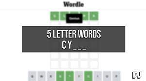 All words · pzazz · jazzy · buzzy · fuzzy · muzzy · bezzy · bizzy · fizzy. Wordle Hint 5 Letter Words Starting With Cy Gamer Journalist