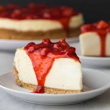 A toothpick inserted into the center of the cheesecake should come out *mostly* clean. Strawberry Cheesecake Recipe Baked By An Introvert