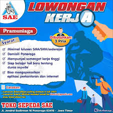 Kami akan membantu anda toko online. Lowongan Kerja Pramuniaga Toko Sepeda Sae Ponorogo