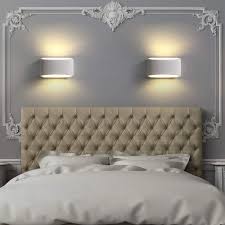 Applique per camera da letto di design. Applique Da Parete In Gesso Ceramico Forma Ovale Attacco G9 Eurekaled