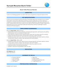 Teller Resume With No Experience Sample Resume Bank Teller Bank Teller Resume Resume No Experience Online Resume