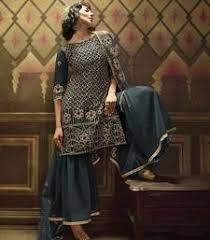 We have latest collection of designer sarees, salwar kameez, anarkali dresses, salwar suits, lehenga, sherwani, kurta pyjama and indo western outfits. Sharara Suits Online Buy Designer Sharara Salwar Suit For Wedding Party Events