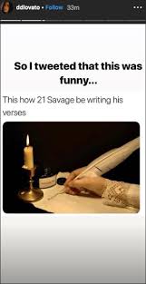 It must be rough being a heroin addict and fat at the same time. The Problem With Demi Lovato Vs The 21 Savage Meme