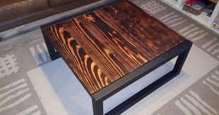 table basse bois brule 2 mes meubles bois metal table basse bois bois brule table basse fer et bois