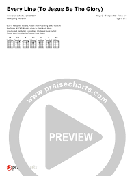 Every Line To Jesus Be The Glory Chord Chart Editable