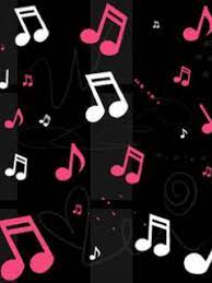 Free Music Kitty Screensaver For Mobile And Cell Phone Music Wallpaper Music Notes Background Music Notes