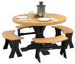 round dining table bench hawk haven