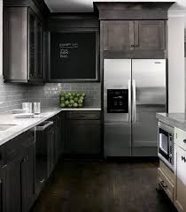 Pin By Natalie Osborn On Kitchen Remodel Stained Kitchen Cabinets Contemporary Kitchen Design Backsplash With Dark Cabinets