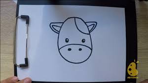 How to draw cow's face and head with step by step drawing tutorial. How To Draw Simple Shape Cow Face Youtube