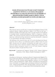 Kunci jawaban pai kelas 7 hal 183. Pdf Hasil Pengujian Software Computerized Adaptive Testing Cat Mata Pelajaran Pendidikan Agama Islam Pai Dalam Membuat Rekam Medik Pembelajaran Rmp Untuk Mendiagnosis Kemampuan Siswa Di Sekolah