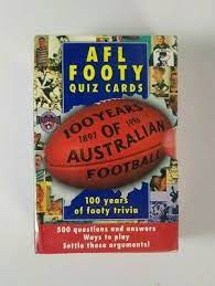 One colour for day games and one for night games? New Vintage 1996 Afl Footy Quiz Cards 100 Years Of Australian Football Trivia 9780670873586 Ebay