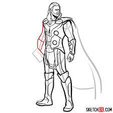 Prepare to be smote with that mighty mystical mallet called mjolnir in the form of another heavenly. How To Draw Thor Full Body Drawing For Kids