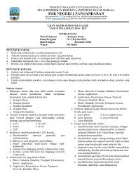 Soal uts seni budaya kelas 12 semester 2 dan jawabannya. Soal Essay Administrasi Infrastruktur Jaringan Penggambar