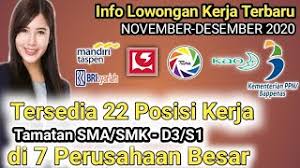 Lowongan kerja daerah medan terbaru depnaker lulusan sma smk d3 s1 semua jurusan mei 2021 Info Lowongan Kerja Terbaru November 2020 Di Perusahaan Besar Indonesia Youtube