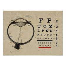 Optometry Poster Ophthalmologist Eye Chart Zazzle Com Eye Chart Eye Chart Art Optometry