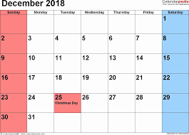 December 2018 Printable Calendar Page December 2018 Calendars For Word Excel Pdf September Calendar August Calendar January 2018 Calendar Printable