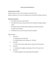 &ndi'idual dengan input dan bantuan kelompok kooperatif tujuanportofolio : Contoh Penilaian Portofolio