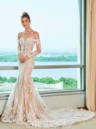 Ericdress Long Sleeves Off The Shoulder Mermaid Color Wedding Dress Long Sleeve Mermaid Wedding Dress Red Wedding Dresses Wedding Dresses