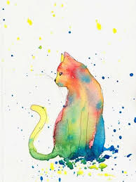 Pin By Linda Thale On Art Inspiration Watercolor Cat Watercolor Art Paintings Cat Art