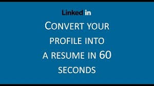 linkedin profile into a resume