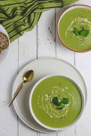 Soupe Verte Petits Pois Brocolis Lait De Coco Rose Citron Soupe Verte Soupe Petit Pois Brocolis