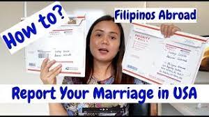 Maybe you would like to learn more about one of these? How To Assemble And Mail Your Report Of Marriage To Philippine Consulate In Usa Youtube