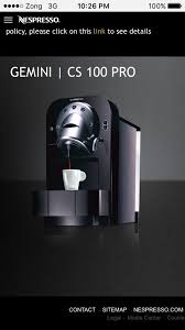 Elegance and durable materials are combined to bring the nespresso ultimate coffee experience in every professional environment. Omni Traders Nespresso Gemini Cs 100 Pro Our Elegant Facebook