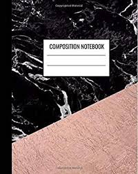 Black And White Composition Book Background Composition Notebook Black Marble Pink Metal Composition Notebook 120 Pages Journal Composition Noteb Composition Notebook Cute Notebooks Notebook