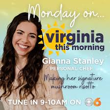 Tune in Monday for a perfect dinner idea for the week! Chef Gianna Stanley  makes her Virginia This Morning kitchen debut with her signature mushroom  risotto. ☀️