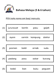 Bahasa melayu sebagai bahasa kebangsaan perlu digunakan. 5 6 Tahun Bm Latihan 9 M S 1 Worksheet