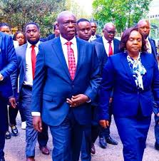 Rigathi Gachagua arrives at the Milimani High Court alongside his family  and DCP leaders for the hearing of his impeachment case. “May justice  prevail,” he said. Photo: Rigathi Gachagua (Facebook)