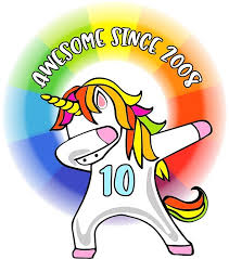 Dabbing Unicorn 10 Birthday Sticker Von Stylesyndikat 10 Geburtstag Geburtstag Coole Shirts