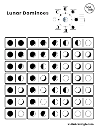 Lunar Dominoes Free Printable And 2 Ingredient Moon Sand Recipe Blog Diy Resources Kid Lab A Nonprofit Playspace Art Studio In Downtown Raleigh Nc Free Printables Free Printable Games Printables
