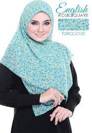 Meaning of tudung in english. Tudung English Roses Square Turquoise Muslimahclothing Com