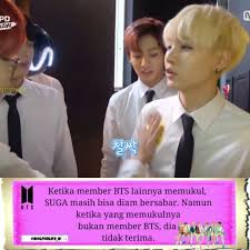 Bts X Army Di Instagram Suga Ma Gitu Secuek Cueknya Dia Sebenernya Sayang Banget Ma Member Lainnya Dipukul Aja Diem Giliran Orang Lai Bts Humor Lucu Lucu