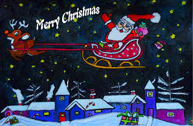 The small circles are for the heads of the reindeer. Santas Sleigh Ride Drawing By Monica Engeler