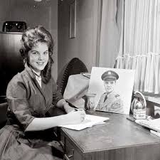14-year-old Priscilla Beaulieu in Wiesbaden, Germany, 1959.