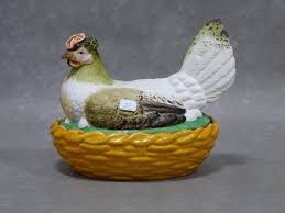 Poule En Faience Polychrome L 24 H 21 Christmas Ornaments Holiday Decor Novelty Christmas