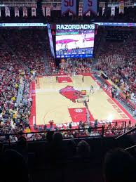 Bud Walton Arena Section 210 Home Of Arkansas Razorbacks