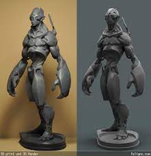 3d Printed Characters By Jeff Feligno Via Behance Concept Art Characters Digital Sculpture Character Design Animation