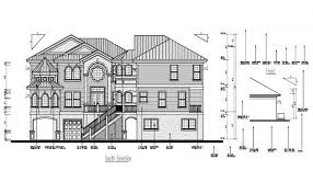 A house elevation design shows how your home will look when viewed from various angles. Elevation Drawing Of The Bungalow With Detail Dimension In Autocad Elevation Drawing Bungalow Design Diagram Architecture