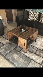 Pallet Crate Coffee Table Etsy In 2020 Crate Coffee Table Homemade Coffee Tables Wood Crate Coffee Table