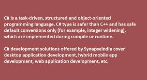 C Is A Task Driven Structured And Object Oriented Programming Language C Type Is Safer Web Application Development Application Development App Development