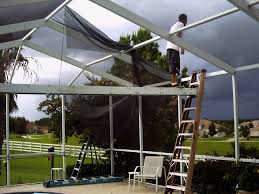 How much does it cost to rescreen or repair a pool enclosure? Fix Your Pool Screen Roof Panels Diy For Daredevils Home Fixated