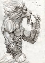 Lion Warrior Lion Art Warrior Animal Sketches