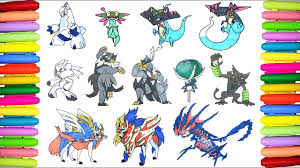 More pokémon have been added to pokémon sword and shield via patches released to coincide with the release of the games' two expansions, in which. Pokemon Coloring Galar Pokedex 884 To 890 Youtube